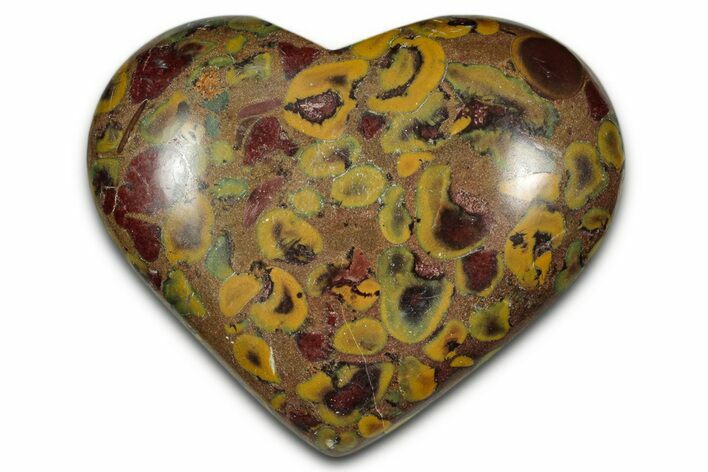Polished Fruit Jasper Heart- India #343163